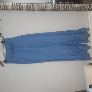 Blue wide leg casual pants size 4